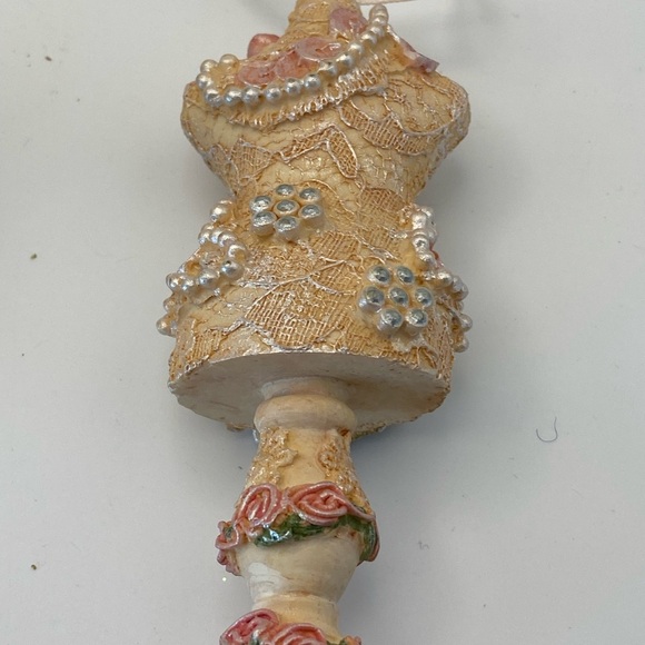 Two Victorian Style Dress Form Ornaments Vintage - Picture 5 of 13